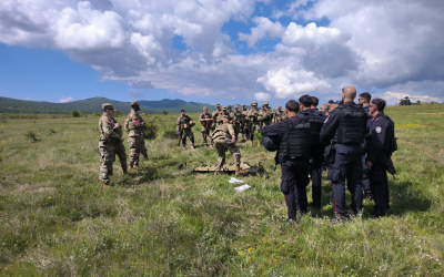 Příslušníci české Vojenské policie na mezinárodním cvičení v Bulharsku